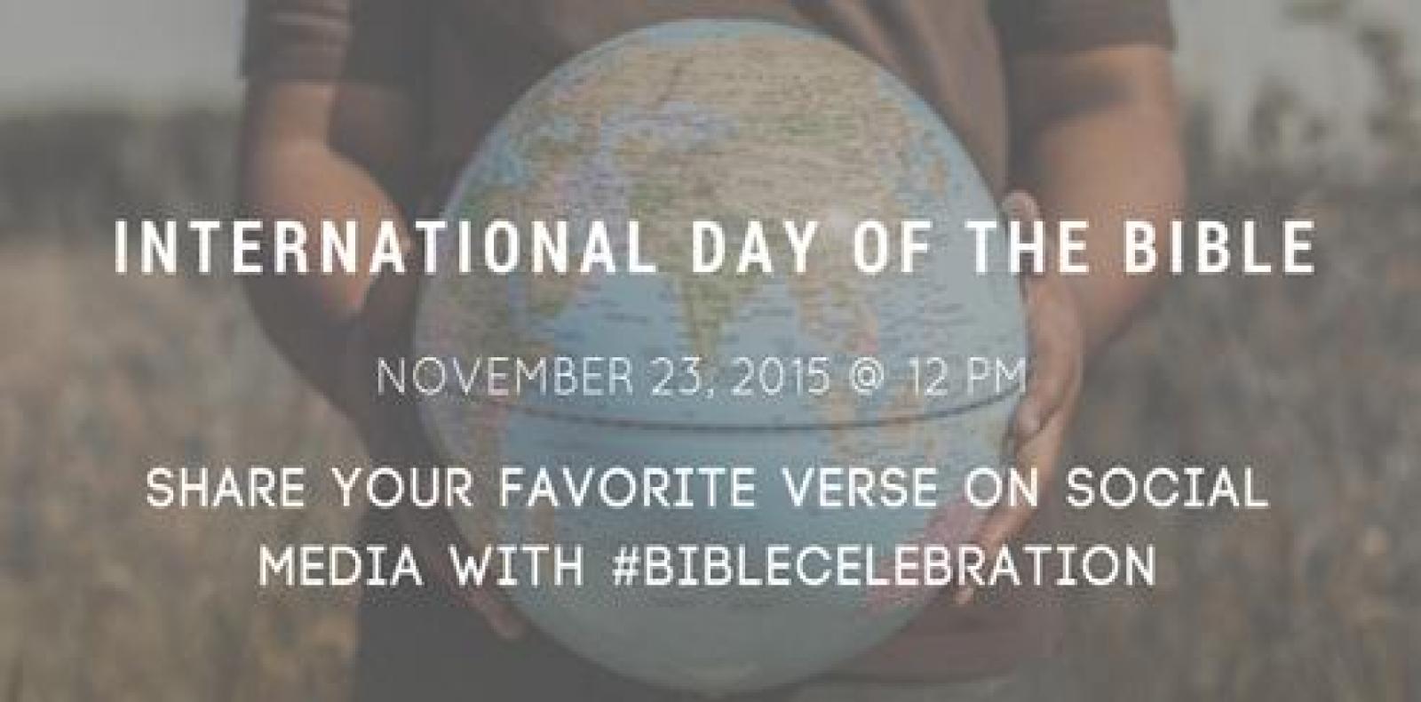 Lundi 23 novembre journée internationale de la Bible Biblica TV